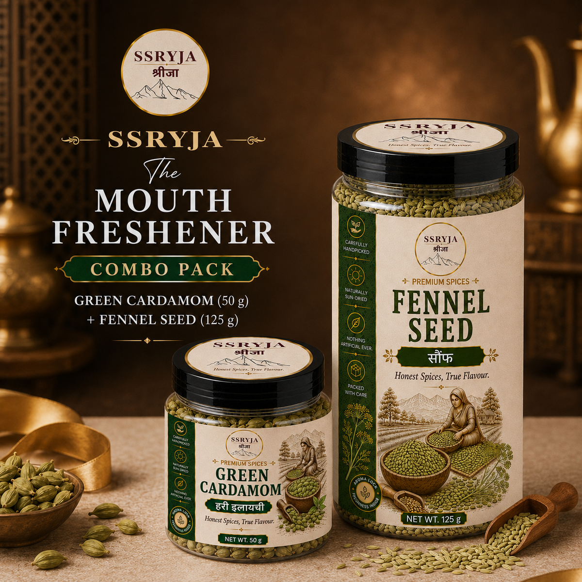 SSRYJA The Mouth Freshener Collection – 175 g | Fennel & Green Cardamom