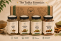 SSRYJA Tadka Essentials Collection – Jeera, Ajwain, Saunf & Dalchini | 4 Premium Jars • 100g Each
