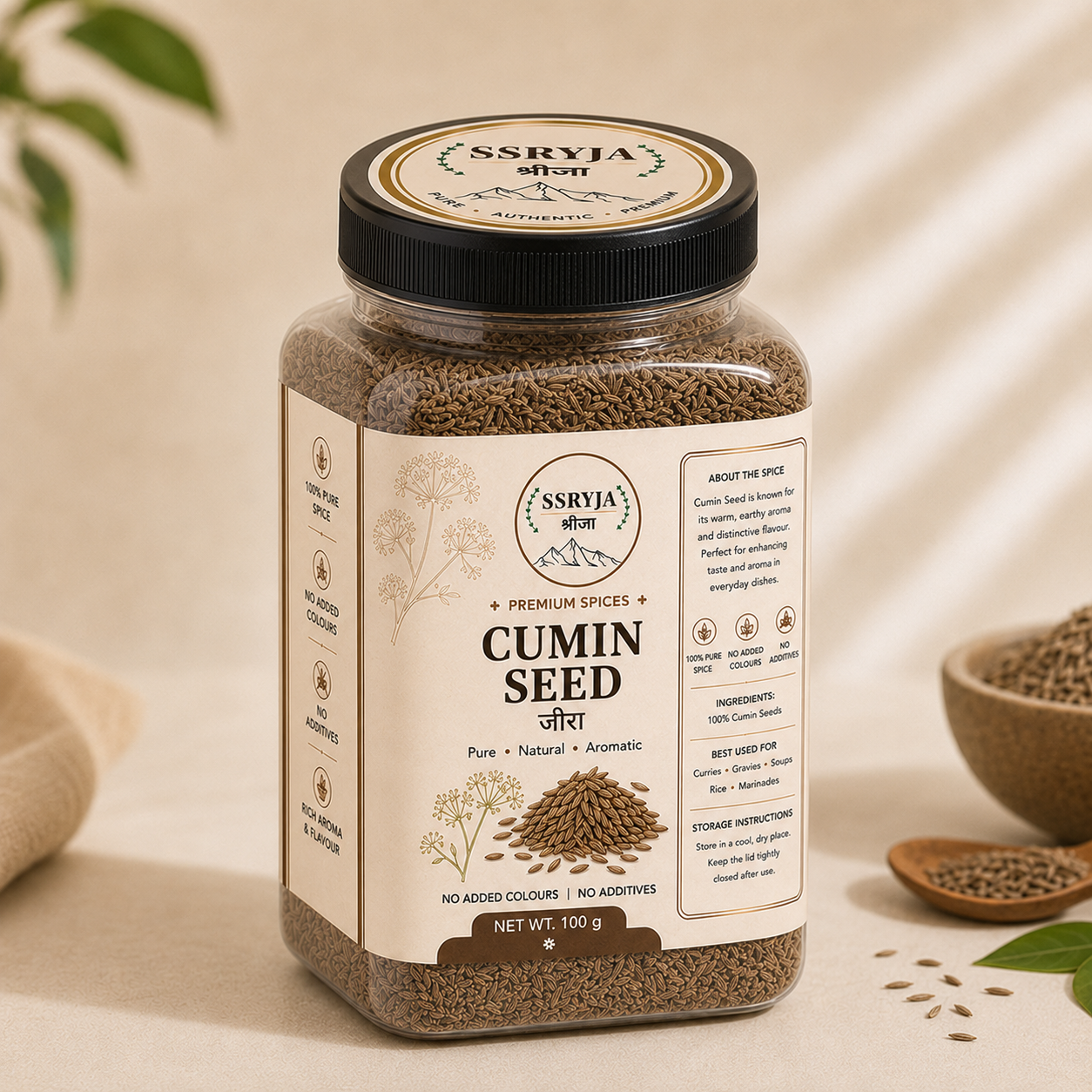 SSRYJA Jeera (Cumin Seeds) – Premium Whole Cumin Seeds